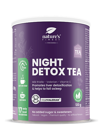 Night Detox Tea , Ceai Pentru Somn , Ceai Funcțional , Amestec De Curățare , ProValerian™ , Organic , Vegan , Relaxare , 120g