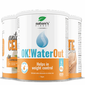 2x Scrub de cafea împotriva celulitei + OK!WaterOut pachet
