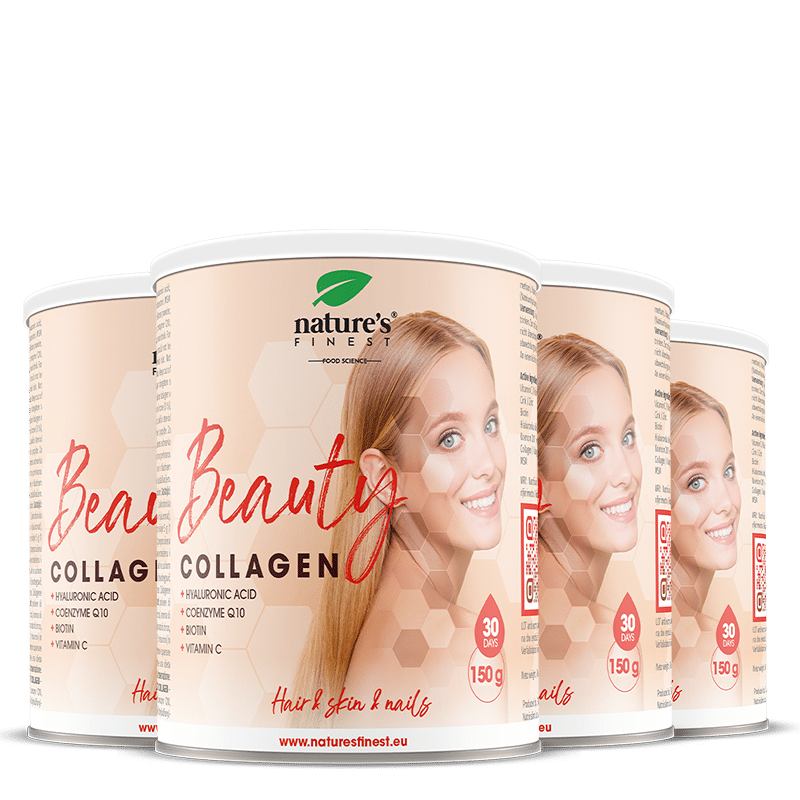 100% Colagen Pur | 4x Beauty Collagen cu Acid Hialuronic | Cel Mai Bun Mix de Băutură cu Colagen în România | de la Nature's Finest