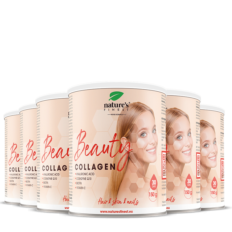 100% Colagen Pur | 6x Beauty Collagen cu Acid Hialuronic | Cel Mai Bun Mix de Băutură cu Colagen în România | de la Nature's Finest
