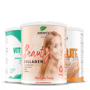 Beauty Collagen with Hyaluron + Vitamin C + Anti Cellulite Coffee Scrub pachet