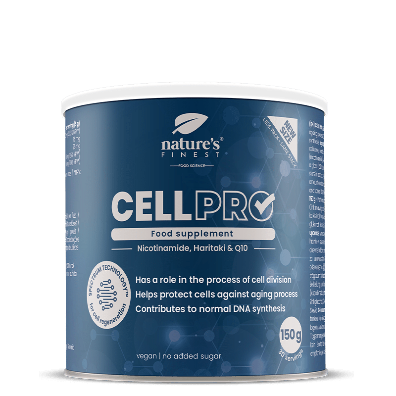 Nature's Finest Cell PRO | băutură pentru longevitate | niacină, CoQ10, haritaki + vitamina C