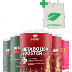 2x Detox Belly Burn + 2x Metabolism Booster Extreme + Vitamin D3 + Vitamin C + NF bag pachet