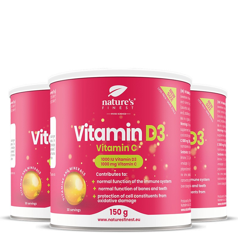 Pachet Vitamina D3 + Vitamina C