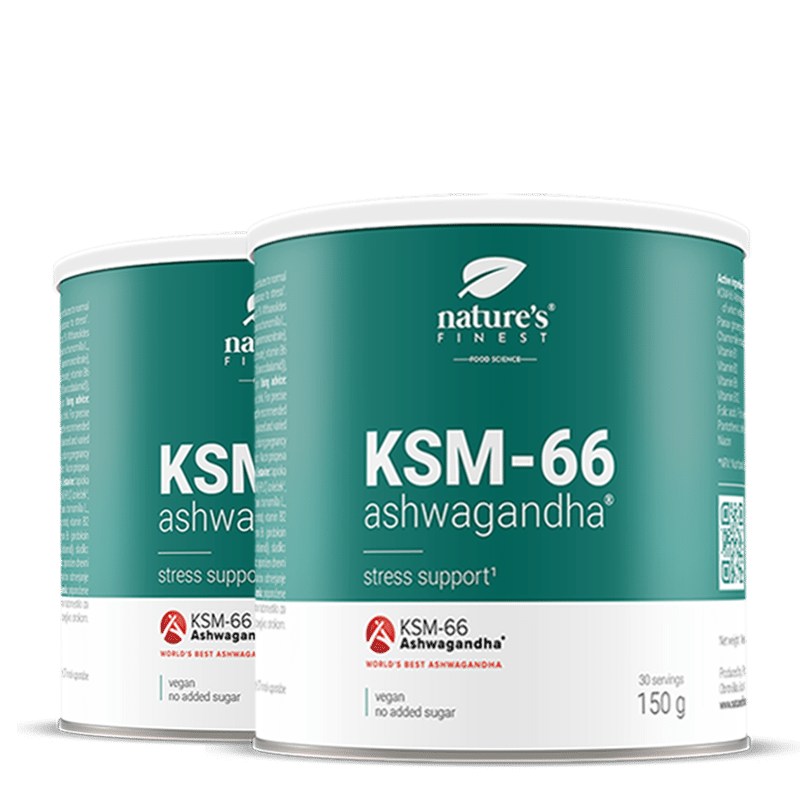 Nature's Finest KSM-66 Ashwagandha | extract KSM-66, ginseng + muşeţel | suport stres, dispoziție + concentrare
